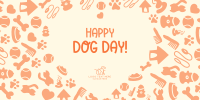 Dog Day Heart Twitter Post Design