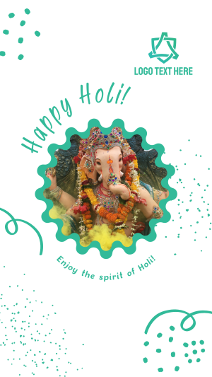 Happy Holi Celebration Facebook story