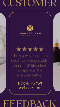 Spa Customer Feedback Instagram reel Image Preview