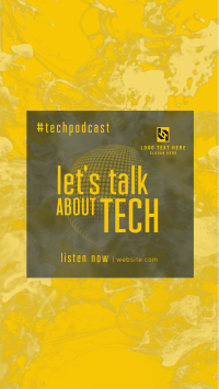 Glass Effect Tech Podcast Instagram reel Image Preview