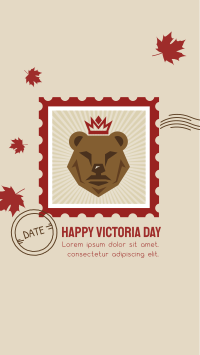 Victoria Day Bear Stamp Instagram story Image Preview