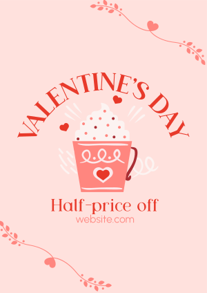 Valentine's Day Cafe Sale Flyer Image Preview