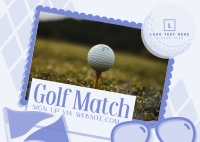 Midcentury Modern Golf Match Postcard Image Preview