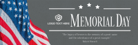 Modern Minimalist Memorial Day Twitter Header Image Preview