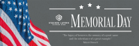 Modern Minimalist Memorial Day Twitter Header Image Preview