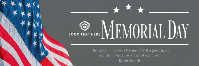 Modern Minimalist Memorial Day Twitter header (cover) Image Preview