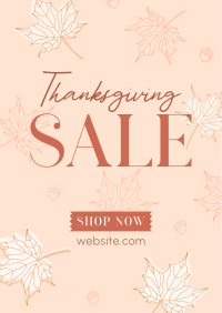 Elegant Thanksgiving Sale Poster Design