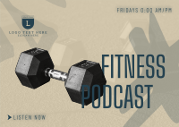 Modern Fitness Podcast Postcard Design