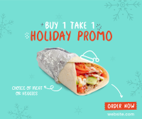 Shawarma Holiday Promo Facebook Post Design