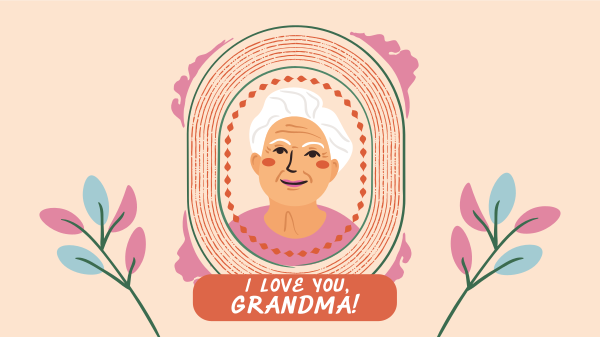 Greeting Grandmother Frame Facebook Event Cover Design
