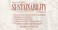 Sustainable Fashion Tips Facebook Ad Design