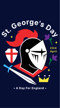 St. George's Knight Helmet Facebook Story Design