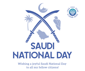 Saudi Day Symbols Facebook post Image Preview