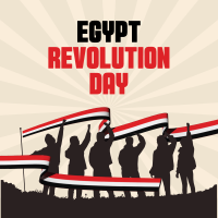 Celebrate Egypt Revolution Day Linkedin Post Image Preview