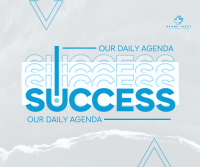 Success as Daily Agenda Facebook Post Design