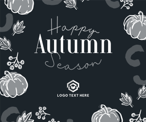 Leaves and Pumpkin Autumn Greeting Facebook post Image Preview