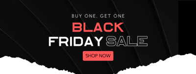 Black Friday Paper Cut Facebook cover Image Preview