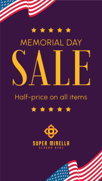 Memorial Day Sale Facebook Story Image Preview