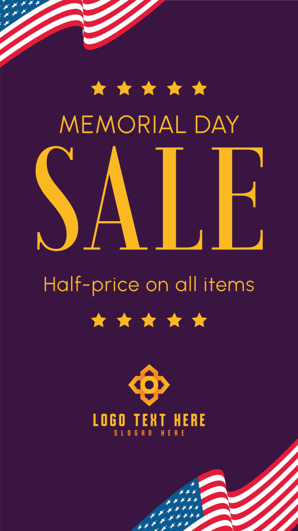 Memorial Day Sale Facebook Story Design Image Preview