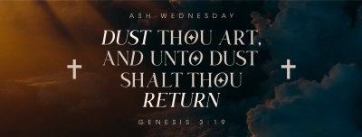 Minimalist Ash Wednesday Facebook cover Image Preview