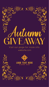 Autumn Giveaway Post Facebook Story Design