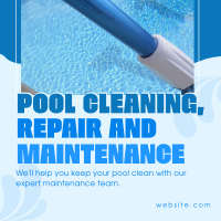 Pool Cleaning Services Instagram Post Design