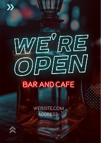 Neon Now Open Flyer Design