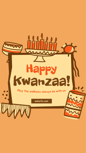 Kwanzaa Doodle Instagram story Image Preview