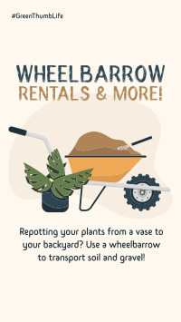 Garden Wheelbarrow Facebook Story Design