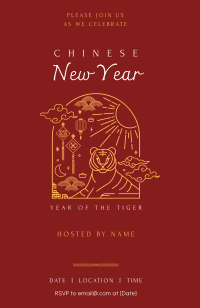 Year of the Tiger Invitation Design