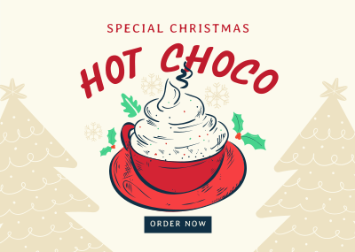 Christmas Hot Choco Postcard Image Preview