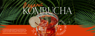 Organic Kombucha Facebook cover Image Preview