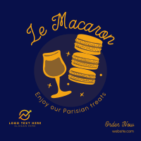 French Macaron Dessert Instagram post Image Preview