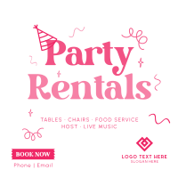 Line Party Instagram Post Design