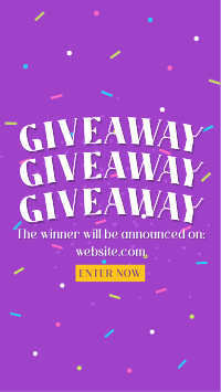 Confetti Giveaway Announcement Facebook Story Design