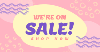 Minimalist Swirly and Dots Promo Sale Facebook ad Image Preview