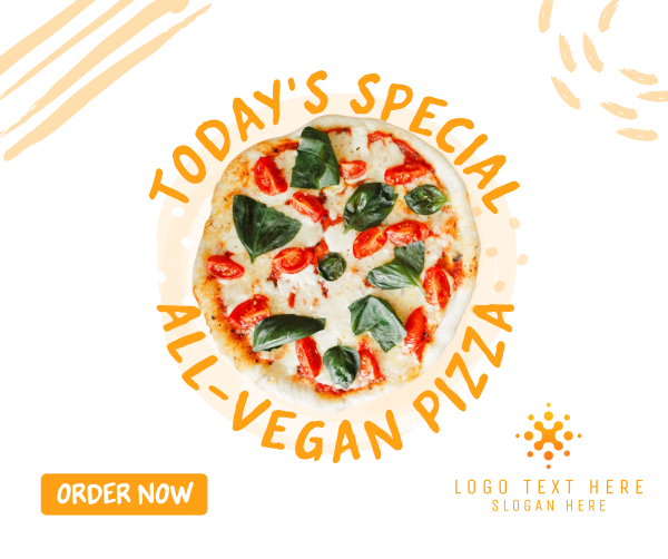 Vegan Pizza Facebook Post Design Image Preview