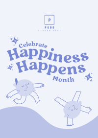 Celebrate Happiness Month Flyer Design