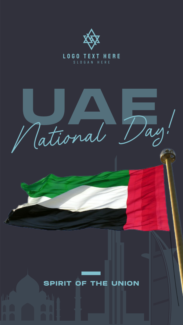 UAE National Flag Instagram Story Design