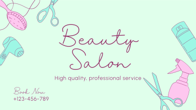 Beauty Salon Services Facebook Event Cover Image Preview