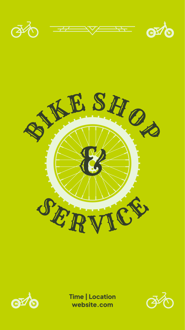 Bike Shop and Service Facebook Story Design Image Preview