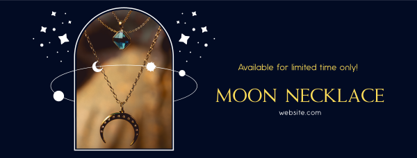 Moon Necklace Facebook Cover Design Image Preview