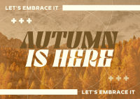 Nostalgic Autumn Quote Postcard Image Preview