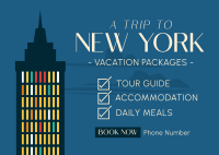 NY Travel Package Postcard Image Preview