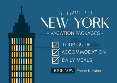 NY Travel Package Postcard Image Preview