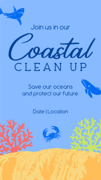 Coastal Cleanup Facebook Story Design