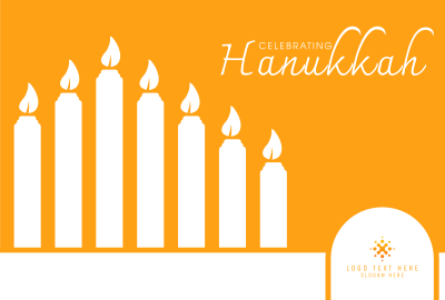 Celebrating Hanukkah Candles Pinterest board cover Image Preview