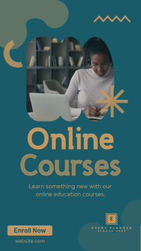 Online Education Courses Facebook Story Design