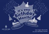 It's your Birthday Month Postcard Image Preview