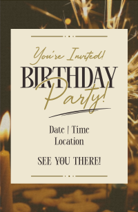 Elegant Birthday Promo Invitation Preview